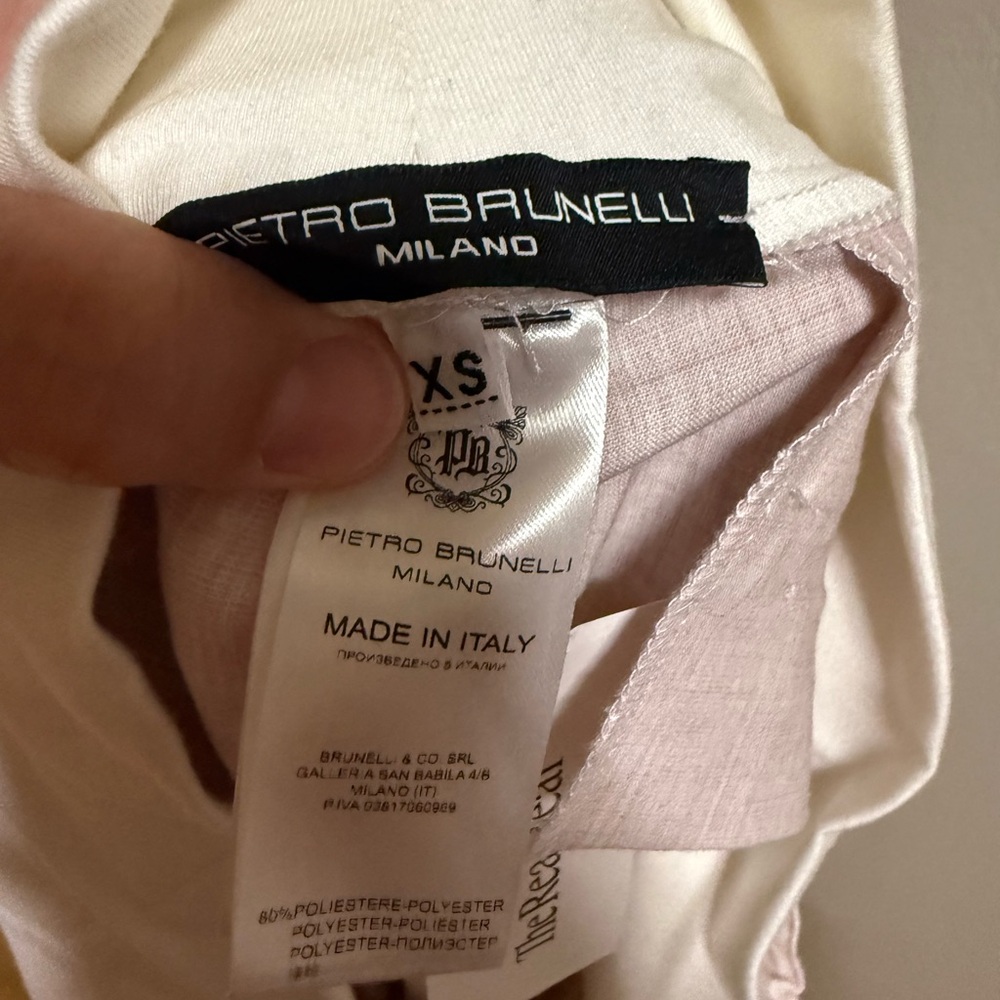 Pietro Brunelli Maternity Pants XS Pink Linen Blend Made in Italy - Picture 6 of 7